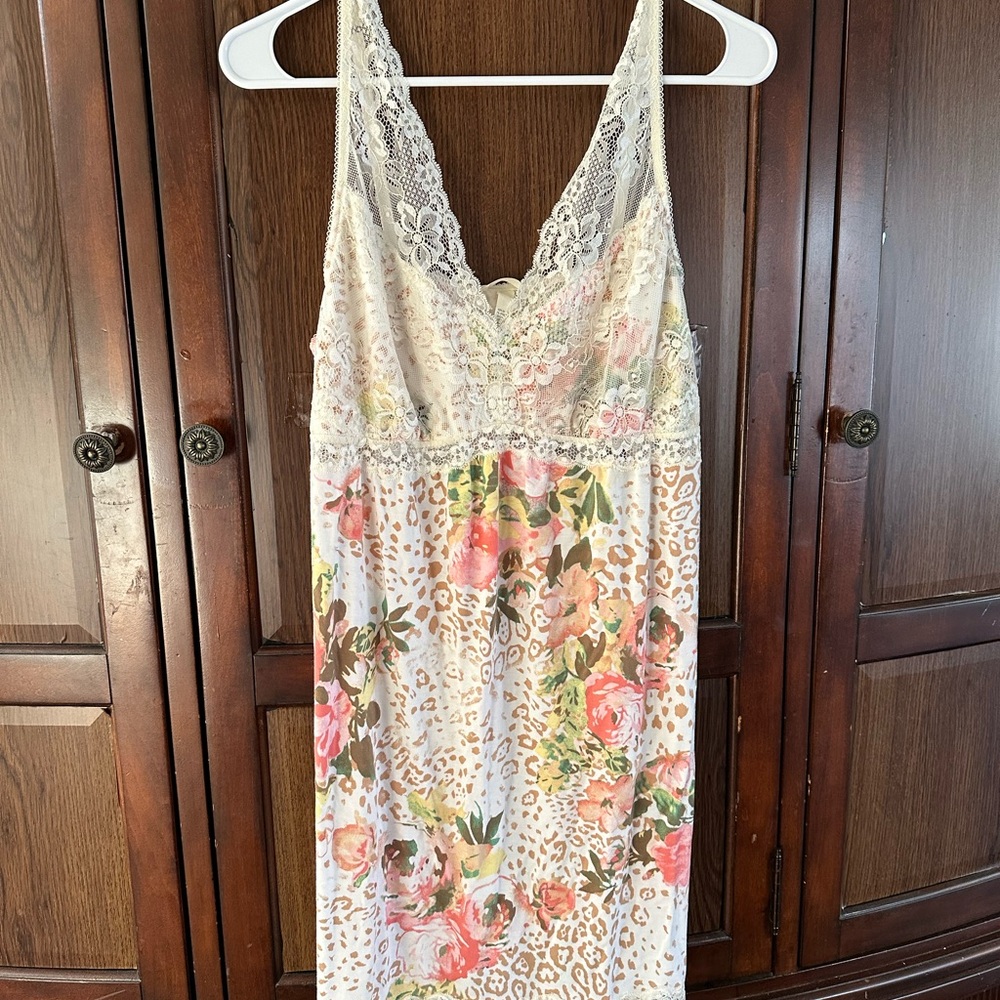Soma Cream Floral Lace Chemise